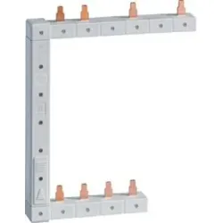 Hager KCF963R Phasenschiene senkrecht 63A rechts L1N-L2N-L3N zu L1L2L3N 125mm 2-reihig.Senkrechte Phasenschienen zum Verteilen der Haupteinspeisung