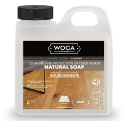 WOCA Holzbodenseife weiß 1,0 L zur Pflege von naturgeölten Oberflächen mit Weiß-Pigmenten