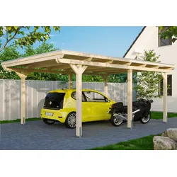 Einzelcarport SKANHOLZ "Emsland", beige (natur), H: 223cm, Carports