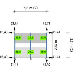 K2 S-Dome 6.10 Montagesystem (1-seitige Modulausrichtung Süd) 2 Reihen 2 Module
