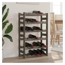 vidaXL Weinregal 30 Flaschen  Grau