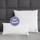 BettwarenShop BettwarenShop, Doppelpack 3-Kammer-Kissen Premium Aussen 90% Daunen, 10% Federn