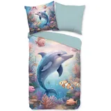 Traumschlaf Renforcé Tiere Bunt 135 x 200 cm + 80 x 80 cm