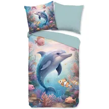 Traumschlaf Renforcé Tiere Bunt 135 x 200 cm + 80 x 80 cm
