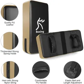 luxuskollektion Boxpratzen Set 2IN1 mit PU Schlagpolster Schwarz