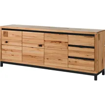 MASSIVMOEBEL24.DE Sideboard 210 x 85 x 45 cm Schwarz