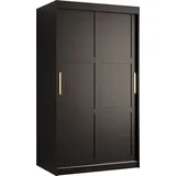 Mirjan24 Schwebetürenschrank Riflo Ramiro 100 x 200 x 62 cm Schwarz/Gold