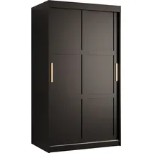 Mirjan24 Schwebetürenschrank Riflo Ramiro 100 x 200 x 62 cm Schwarz/Gold