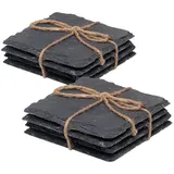TS Exclusiv 8er Schiefer Untersetzer Set Tischdeko Raclette Pfännchen Schick
