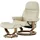 Stressless Relaxsessel Leder 75 x 100 x 73 cm creme mit Hocker