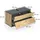 Vicco Waschbeckenunterschrank Edelin 2 Schubladen 100 x 50 x 45 cm Grau/Eiche Artisan