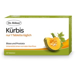Dr. Böhm® Kürbis nur 1 Tablette täglich – Bei nächtlichem Harndrang zur Unterstützung von Blase & Prostata Tabletten 30 St 30 St Tabletten