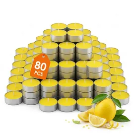 Spetebo Citronella Duft Teelicht 80 St. gelb
