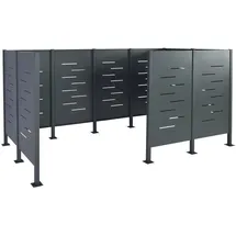 MCW Mülltonnen-Zaun 326 x 151 x 166 cm grau