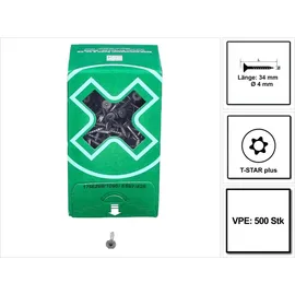 SPAX Schieferschraube 4 x 34 mm 500 Stück, Teilgewinde, Spezialkopf, T-Star Plus T20 4CUT