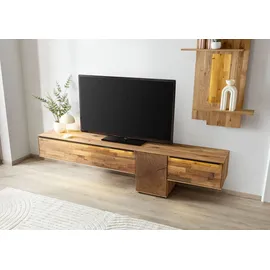 MASSIVMOEBEL24.DE WIEN Lowboard 240 cm x 55 cm x 43 cm Beige Massivholz