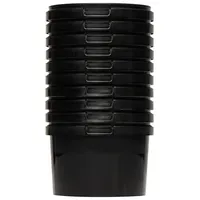 Benbow Eimer mit Deckel 0,5l schwarz 10x 0,5 Liter