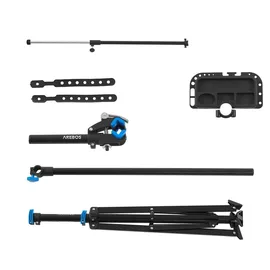 Arebos Fahrrad-Montageständer höhenverstellbar 112-188,5 cm 360° drehbar blau/schwarz