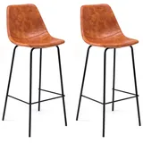 Happy Garden Vintage-Barhocker Lucien 75 cm Cognac