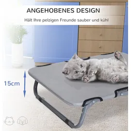 PawHut Hundeliege Outdoor 59 x 46 x 15 cm grau
