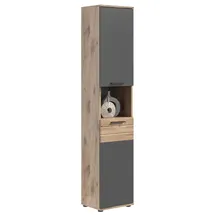 xonox.home Mason Hochschrank 37 x 190 cm Basalt grau Holz