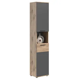 xonox.home Mason Hochschrank 37 x 190 cm Basalt grau Holz