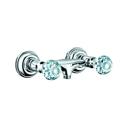 Kludi 1926 Brause-Zweigriff-Armatur 5161005G5 Kristallgriffe, chrom