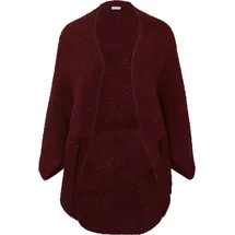 s.Oliver O-Shape-Poncho aus Bouclé-Strick Rot ONESIZE