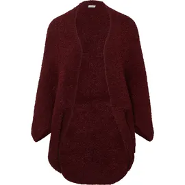 s.Oliver O-Shape-Poncho aus Bouclé-Strick Rot ONESIZE