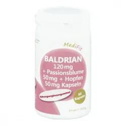Baldrian 120 mg+Passionsblume 50 mg+Hopfen 50 mg