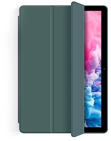 Tablet-Hülle kompatibel mit Samsung Galaxy Tab A8 10.5 X200 X205 X207 Tab A7 10.4 10.1 Leder Smart Stand Solid Cover (Color : Black Green, Size : Tab A 10.1 T510 T515)