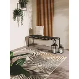 benuta Nest Teppich Cleo - Schwarz 200x300 cm - Kunstfaser - Outdoor geeignet - Rechteckig & im Style: Botanicals & Florals - Pflegeleicht für Wohnzimmer Schlafzimmer