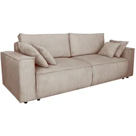 SUN GARDEN Carryhome Schlafsofa, Grau, 2-Sitzer, Füllung: Polyester, Schaumstoffflocken,Polyester, Schaumstoffflocken, 199x95x97 cm, Schlafen auf Sitzhöhe, Wohnzimmer, Sofas & Couches, Schlafsofas, Schlafsofas mit Bettkasten