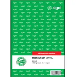 SIGEL Rechnung A5/3x40BL SD SD032