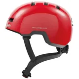 ABUS Kinderhelm Skurb Kid - robuster Fahrradhelm im Skater-Look mit Platz für einen Zopf und vielfältigen Designs - für Mädchen und Jungen - Rot Glänzend, Größe M