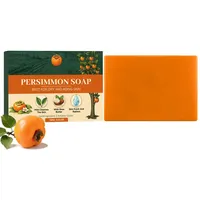 Rhoms Persimmon Soap,Persimmon Kernseife Natur, Kaki Feste Seifen, Seife für Gesicht und Körper, Porenverkleinerung, Tiefenreinigung, Feuchtigkeitsspendend, Kaki Soap für Sehr Trockene Haut (1PC)