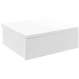MID.YOU Nachtschrank ACTONA Avignon, Weiß, Holzwerkstoff, 1 Schubladen, 37x13x32 cm, Reach, Schlafzimmer, Nachttische