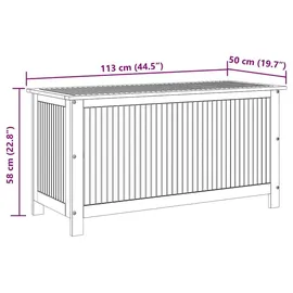 vidaXL Garten-Aufbewahrungsbox 113 x 50 x 58 cm Braun