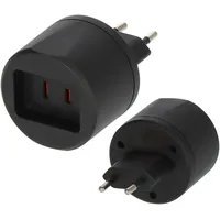 Brennenstuhl Adapter 2 St. Schwarz