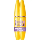 Maybelline New York Schwarze Mascara für kolossales Volumen, Mit Collagen, Wimperntusche im Doppelpack, Volum'Express The Colossal, Black (Schwarz), 2 x 10,7 ml