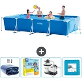 Intex – Schwimmbecken mit rechteckigem Rahmen – 450 x 220 x 84 cm – im Lieferumfang enthalten Accessoire CB67