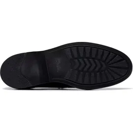 CLARKS Herren Aldwin Step Shoes, Black Leather, 45 EU