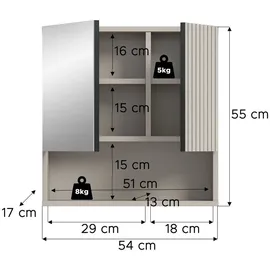 Möbel Boss Mone 60 cm grau