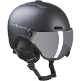 Black Crevice Skihelm Davos mit Visier, schwarz, S (53-55 cm)