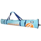 BRUBAKER Skitasche Carver Champion Ski Tasche - Hellblau (Skibag für Skier und Skistöcke, 1-tlg., reißfest und schnittfest, Blau), gepolsterter Skisack mit Zipperverschluss blau|orange 190 cm x 34 cm x 34 cm