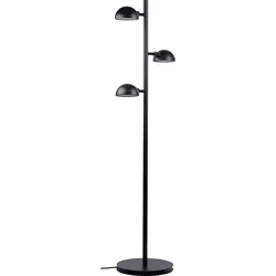 Stehlampe "Nomi", schwarz, Ø 12,50cm H: 142,50cm, DESIGN FOR THE PEOPLE, Lampen, Minimalistisches Design, verstellbare Lampenköpfe, Perfektes Leselicht, Stehlampe Standleuchte