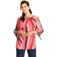 HERMANN LANGE Collection Chiffonbluse mit grafischem Muster rot 48