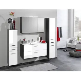 Held Bologna Midischrank 30 x 130 x 35 cm Grau/Weiß