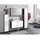 Held Bologna Midischrank 30 x 130 x 35 cm Grau/Weiß