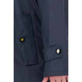 ankerglut Friesennerz Regenmantel Regenjacke mit Kapuze Wasserdicht Wetterfest Windbreaker Übergangsjacke mit Streifenfutter ankerglutliebe - 42